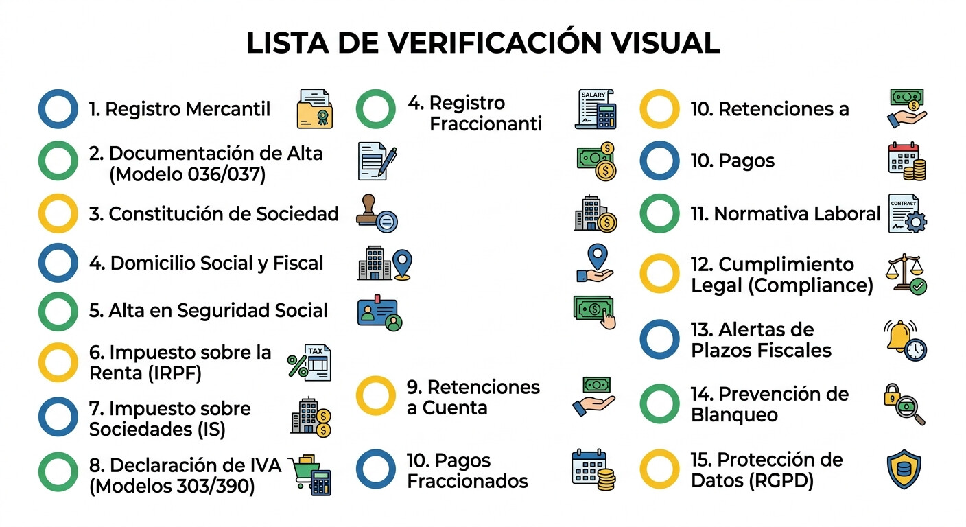 Lista de verificación 15 puntos para gestorías con clientes propietarios de viviendas turísticas en España 2026: NRUA SES.HOSPEDAJES IVA Modelo 303 IRPF