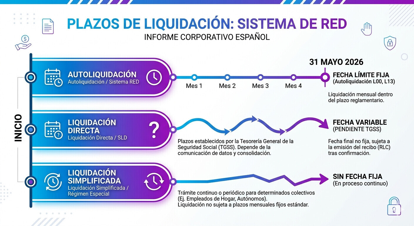 Tres ejemplos de cálculo de diferencias de cotización retroactiva para enero-marzo 2026: auxiliar administrativo, autónomo societario y técnico de grupo 1