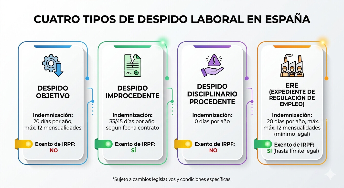 Esquema de cálculo de la reducción del 30% sobre rendimientos irregulares en indemnizaciones por despido IRPF 2026