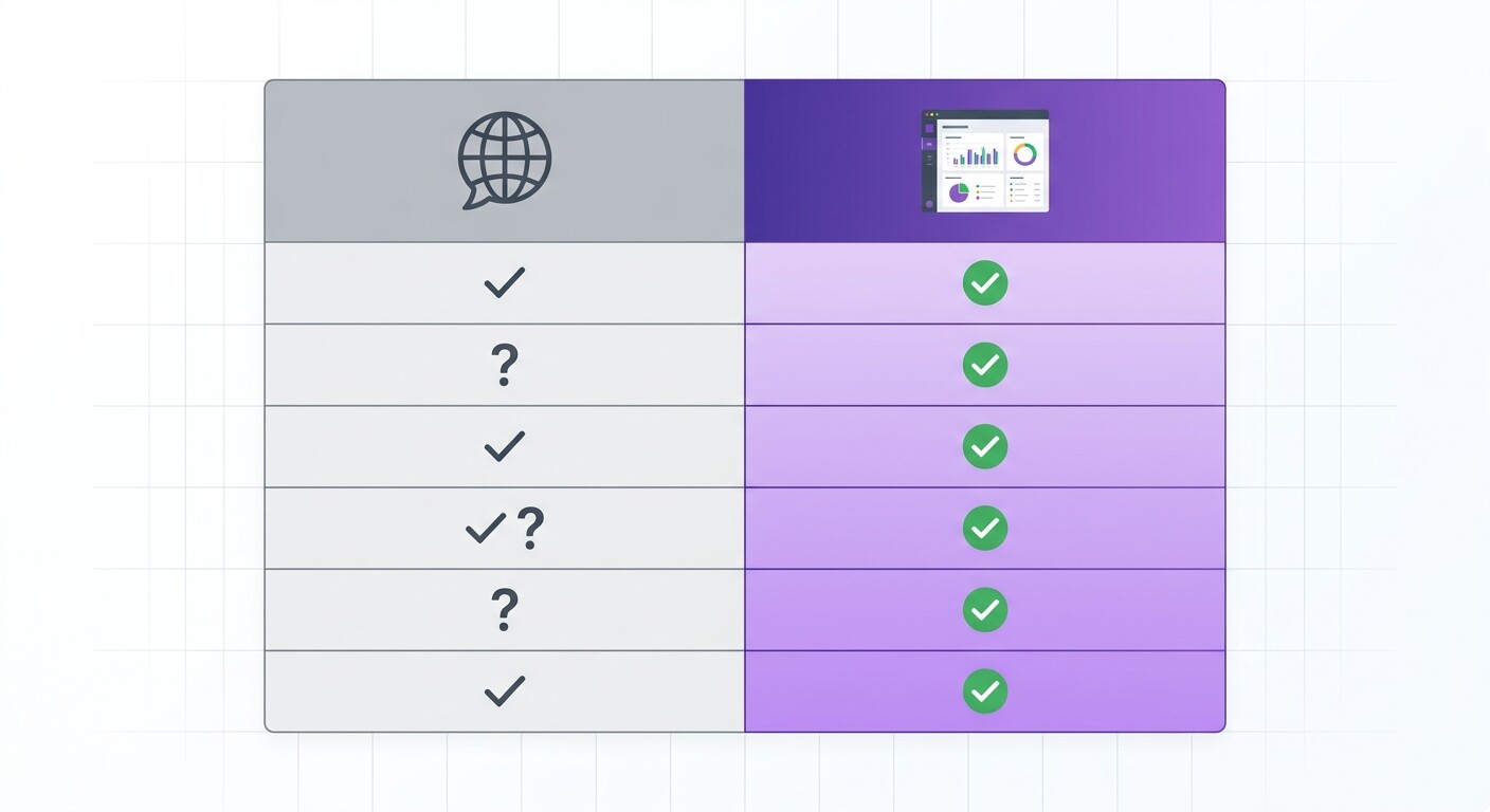 Comparativa entre un chat de IA genérico y un sistema vertical de gestoría con libro diario, modelos fiscales y ficheros AEAT