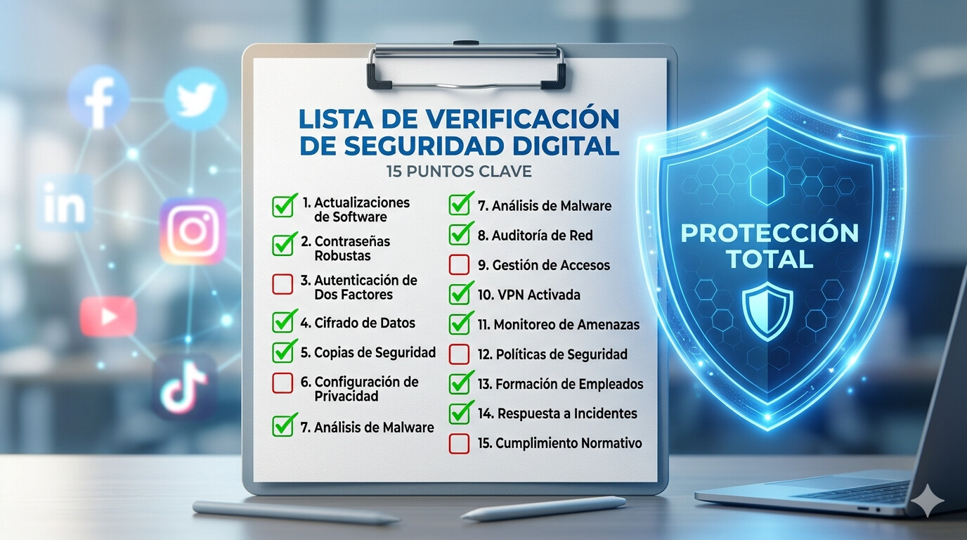 Lista de verificación de 15 puntos para proteger a clientes de gestorías ante la vigilancia digital de Hacienda en redes sociales 2026