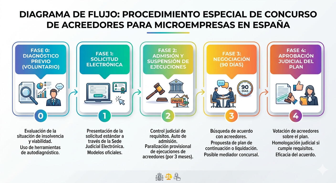 Diagrama de flujo procedimiento especial microempresas - pasos y plazos