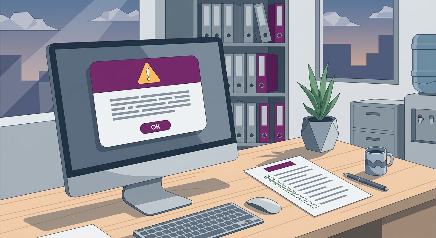 Pantalla de ContaSol mostrando el mensaje de error por número de dígitos de cuenta al importar un fichero Excel, junto a una lista de comprobación previa