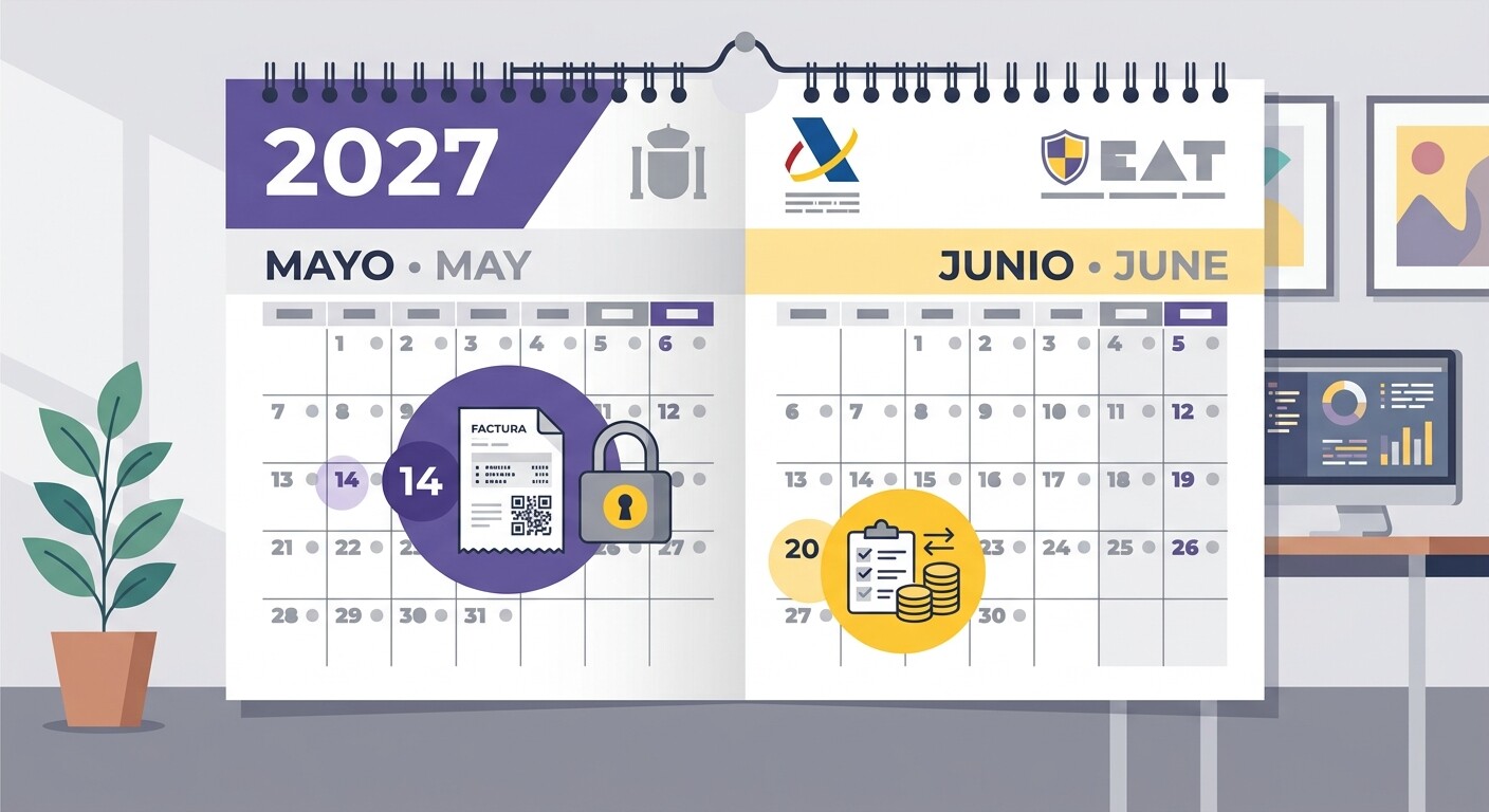 Calendario de entrada en vigor de VeriFactu 2027 para sociedades y autónomos según el Real Decreto-ley 15/2025