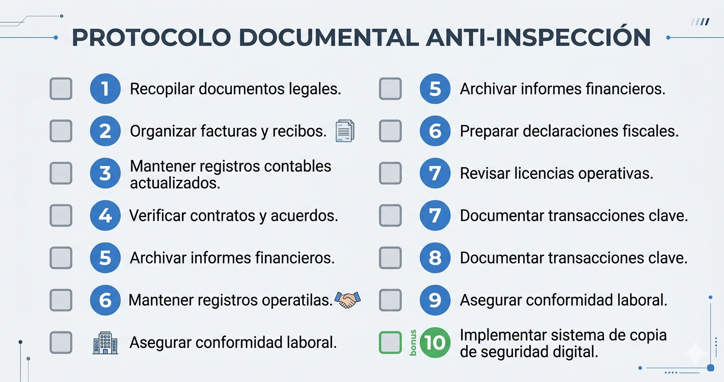Lista de verificación de 10 puntos para documentar la deducción de suministros del autónomo ante Hacienda