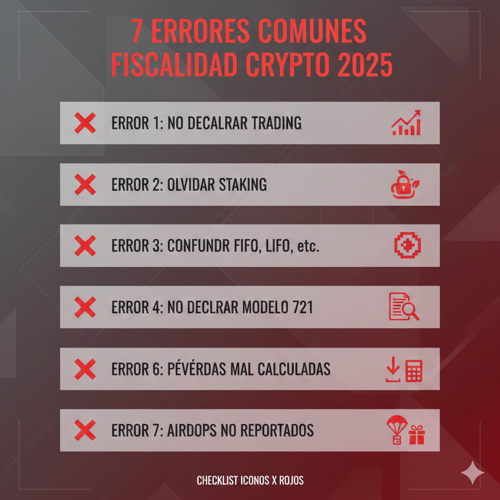 Errores comunes declaración criptomonedas multas