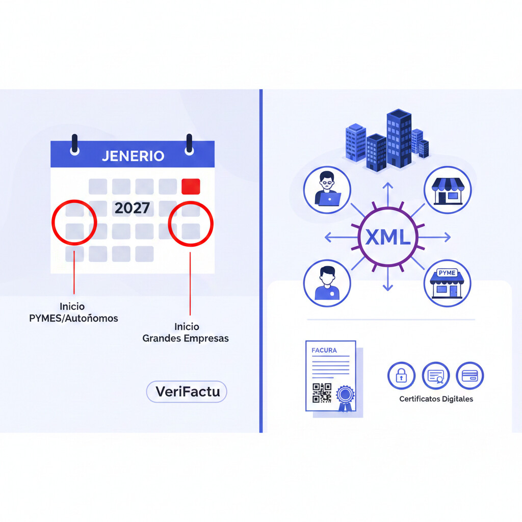 Factura Electrónica Obligatoria 2025-2027: Roadmap Completo por Tamaño de Empresa (Timeline AEAT) | COPILOT GESTORIA