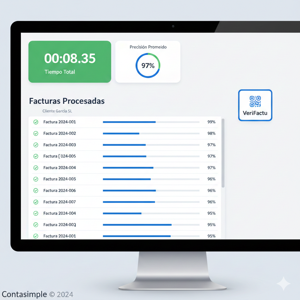 De 3 Horas a 8 Segundos: Cómo Procesamos 17 Facturas con IA en Nuestra Gestoría [Caso Real + Stack Técnico]