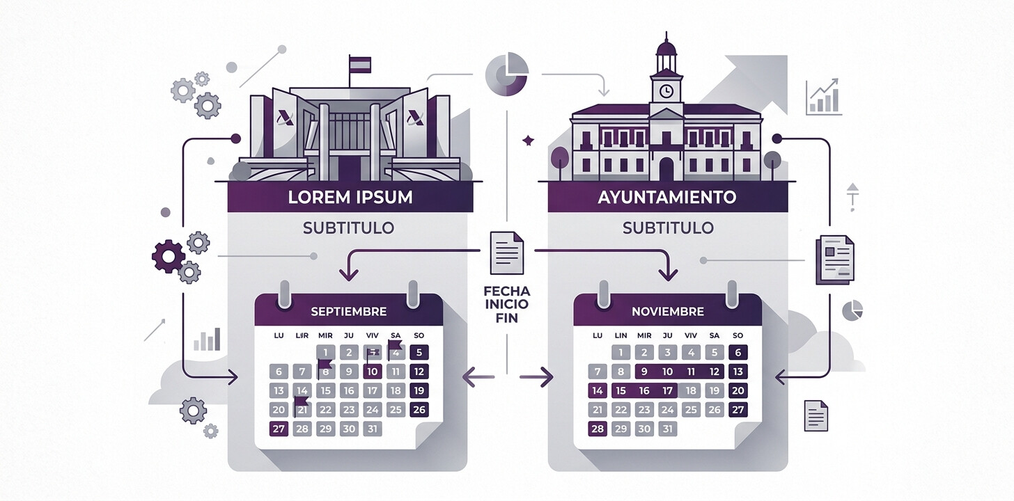 Diagrama comparativo del calendario estatal AEAT frente al calendario municipal del IAE 2026 para gestorías