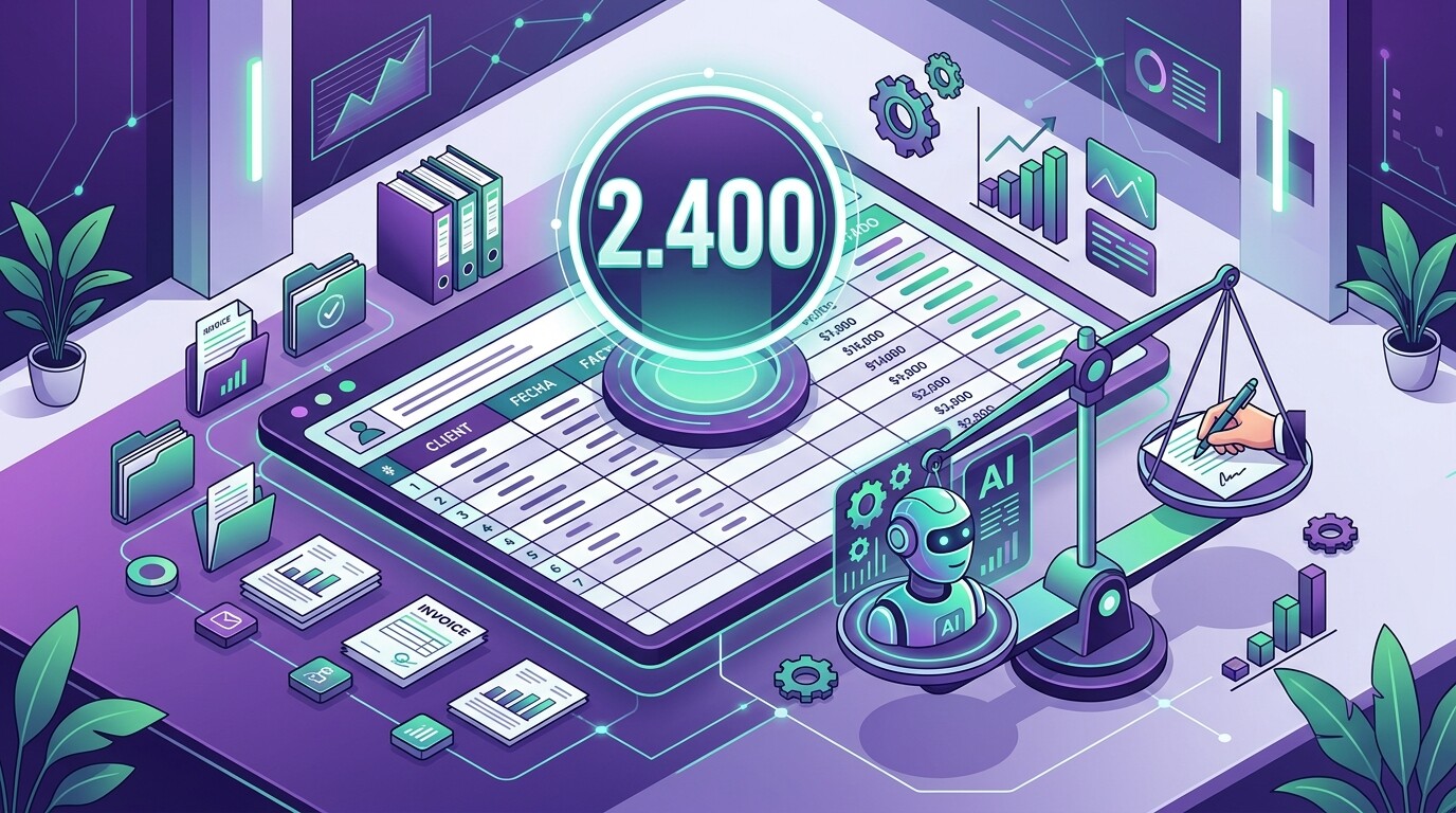 Calculadora del coste anual de contabilizar 2.400 facturas al mes con los planes de Inmatic frente a alternativas del mercado