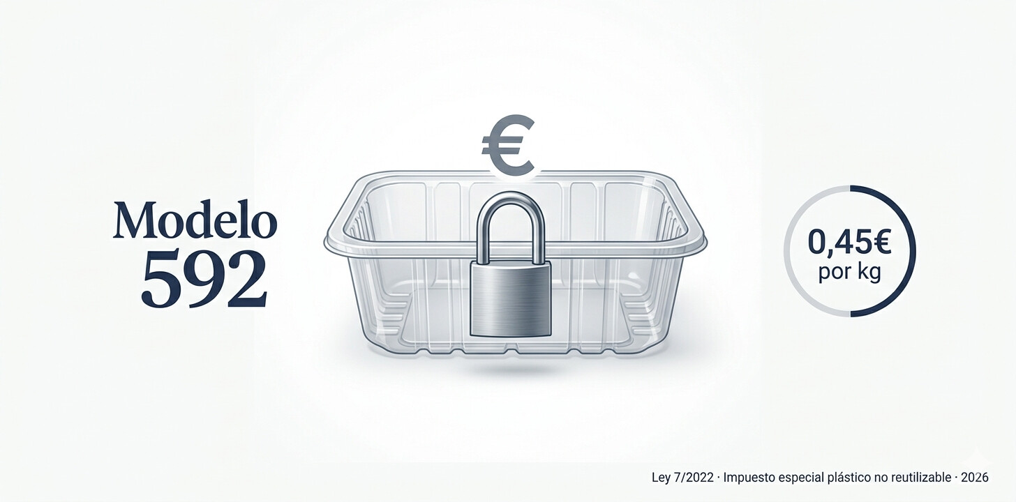 Modelo 592 Impuesto al Plástico 2026: La Obligación Fiscal Olvidada que Expone a Tus Clientes de Hostelería, Retail y Alimentación a Sanciones de Hasta 200.000€ (Guía Completa Gestorías + Checklist Censo + 7 Errores)