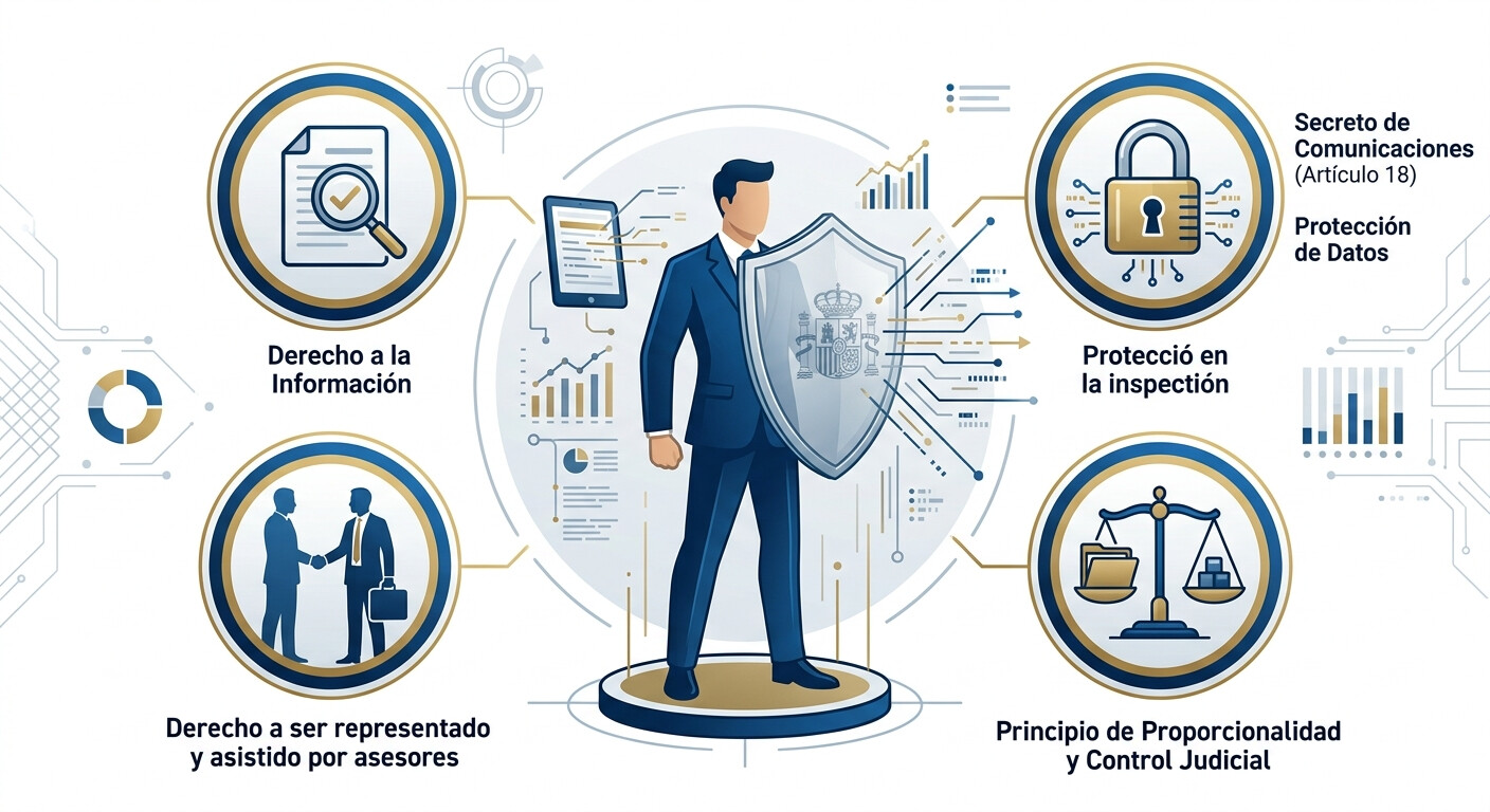 Derechos del contribuyente ante una inspección digital AEAT 2026: información, representación, denegación acceso sin auto judicial