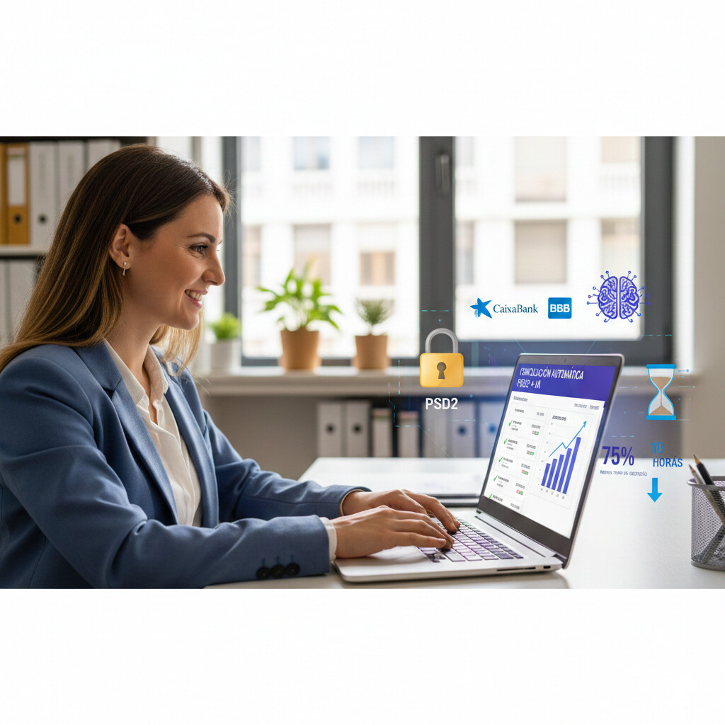 PSD2 + IA: Cómo Automatizar Conciliación Bancaria en Gestorías (Ahorra 15h/Semana)