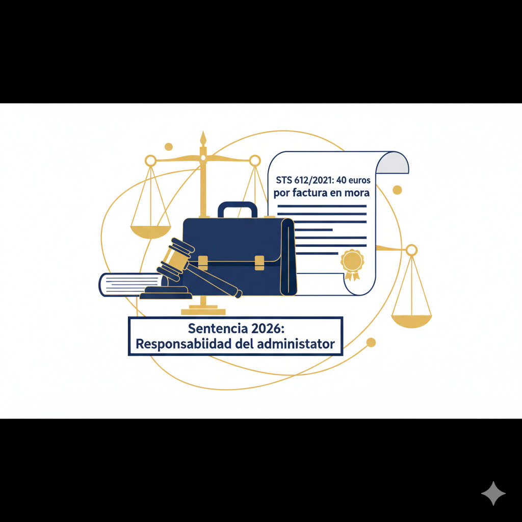 Diagrama que explica el alcance de la sentencia del Tribunal Supremo de febrero de 2026 sobre responsabilidad del administrador en facturas impagadas y morosidad comercial