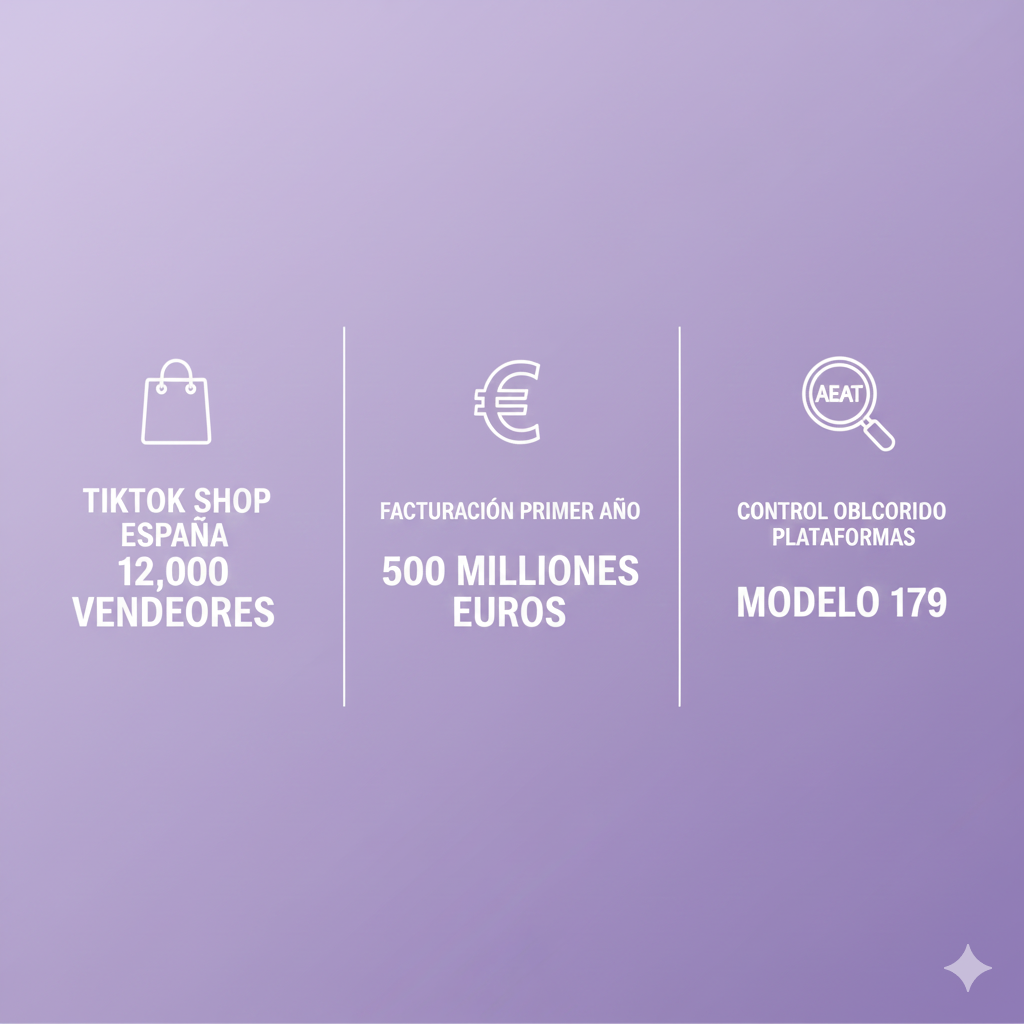 Infografía 12.000 vendedores TikTok Shop España generan 500 millones euros primer año con control AEAT