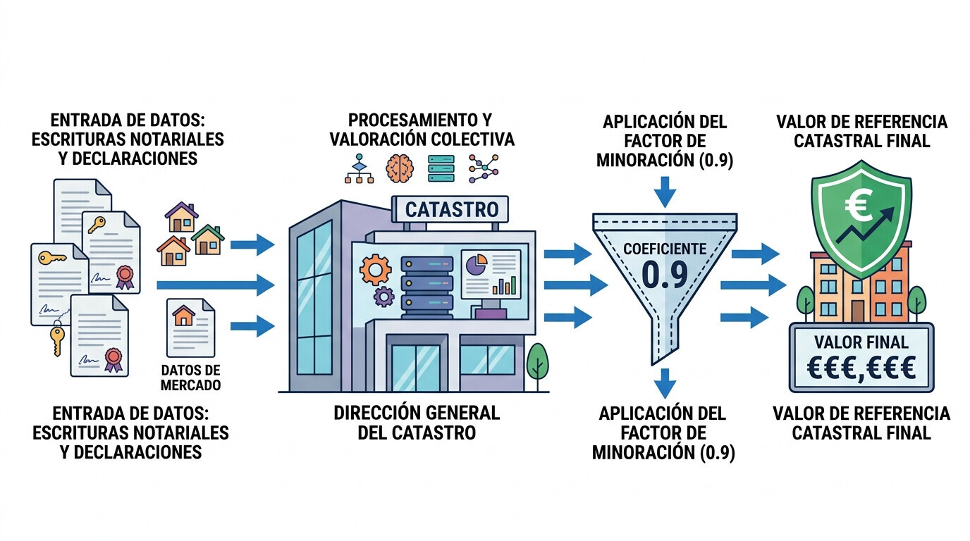 Balanza justicia con documentos fiscales - sentencia Tribunal Constitucional valor de referencia catastral